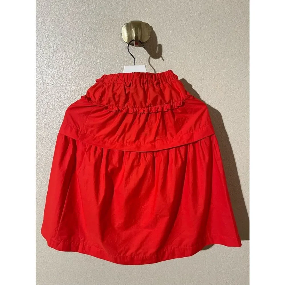 Zara Red Girls' Tiered Skirt